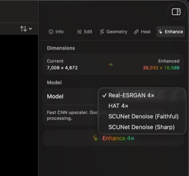 imgbook AI enhancement panel